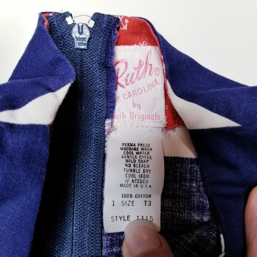 Vintage ruth of california nautical striped dress - Picture 3 of 4